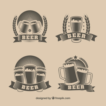 Vintage beer logo collection Vintage beer logo collection
