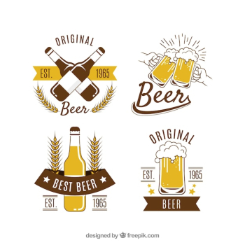 Vintage beer logo collection Vintage beer logo collection