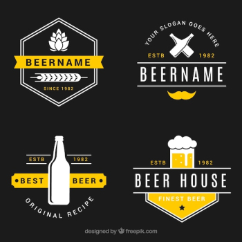 Vintage beer logo collection Vintage beer logo collection