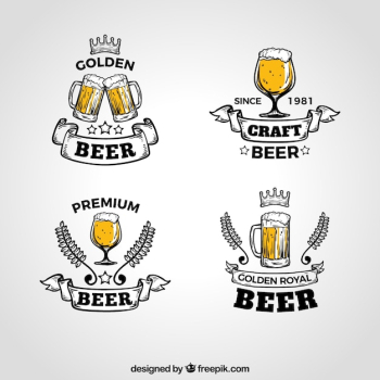 Vintage beer logo collection Vintage beer logo collection