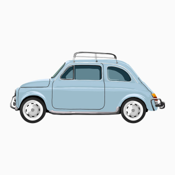 Vintage blue car, journal sticker, | Free Vector - rawpixel