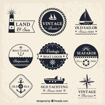 Vintage boat logo collection Vintage boat logo collection