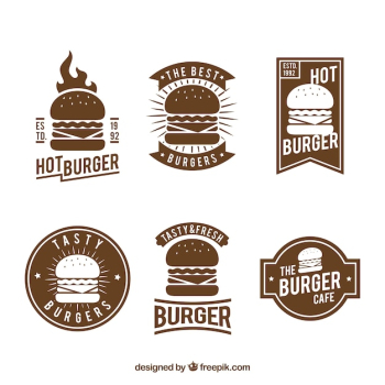 Vintage burger logo Vintage burger logo