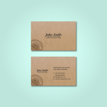 Vintage business card mockup Free Psd