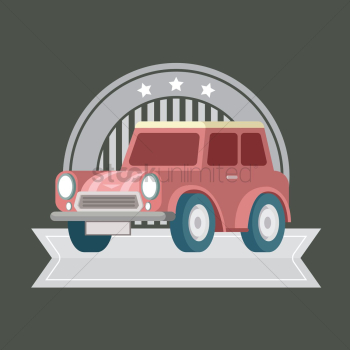 Vintage car label