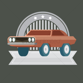 Vintage car label