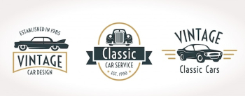 Vintage car logo collection Vintage car logo collection