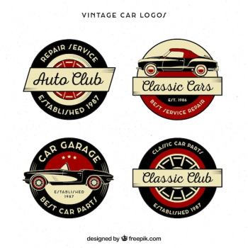 Vintage car logo collection Vintage car logo collection