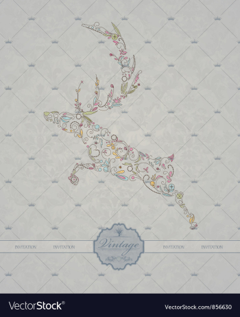 Vintage christmas label vector image Vintage christmas label vector image