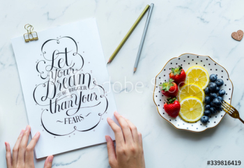 Vintage cliche inspirational text
