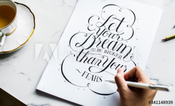 Vintage cliche inspirational text