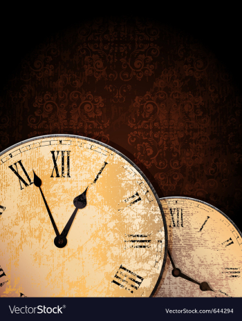 Vintage clocks vector image Vintage clocks vector image