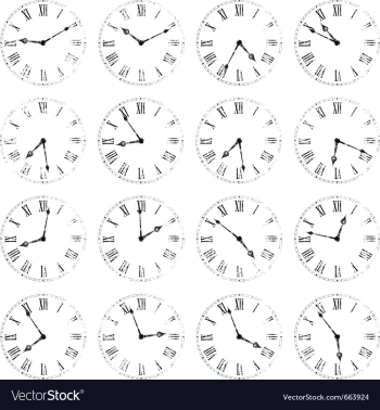 Vintage clocks vector image Vintage clocks vector image
