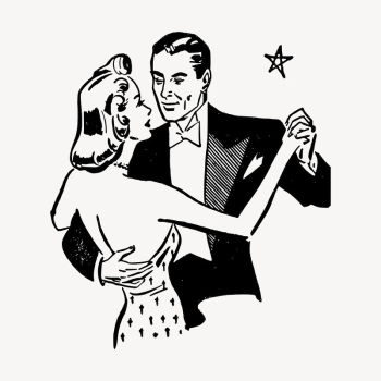 Vintage couple dancing clipart, people | Free Photo - rawpixel Vintage couple dancing clipart, people | Free Photo - rawpixel