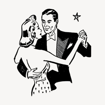 Vintage couple dancing clipart, people | Free Vector - rawpixel Vintage couple dancing clipart, people | Free Vector - rawpixel