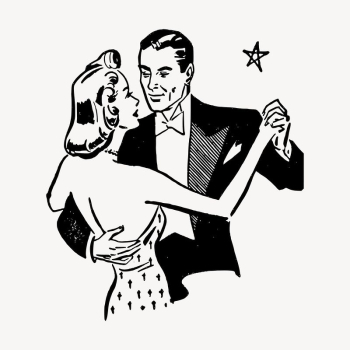 Vintage couple dancing sticker, people | Free PSD - rawpixel Vintage couple dancing sticker, people | Free PSD - rawpixel