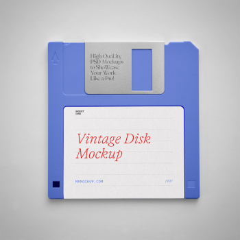 Vintage Disk Mockup Vintage Disk Mockup