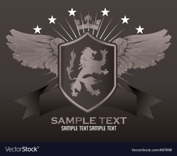 Vintage emblem with lion vector image Vintage emblem with lion vector image