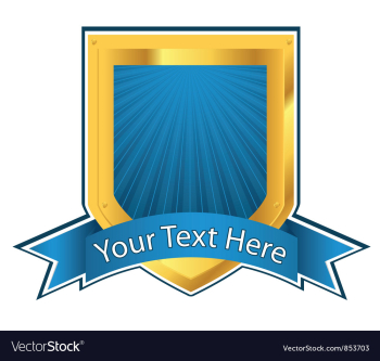 Vintage emblem with shield vector image Vintage emblem with shield vector image