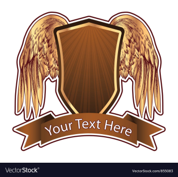 Vintage emblem with shield vector image Vintage emblem with shield vector image
