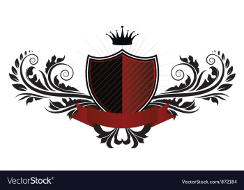 Vintage emblem with shield vector image Vintage emblem with shield vector image