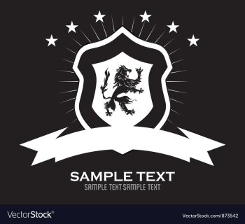 Vintage emblem with shield vector image Vintage emblem with shield vector image
