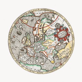 Vintage European map (1602) by William | Free Photo Illustration - rawpixel