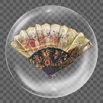 Vintage fan png sticker, bubble | Free PNG - rawpixel