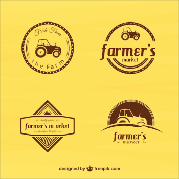 Vintage farmers market badges Vintage farmers market badges