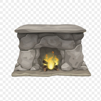 Vintage fireplace png sticker, interior | Free PNG - rawpixel