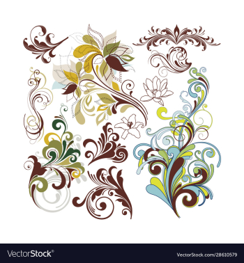 vintage floral design elements vintage floral design elements
