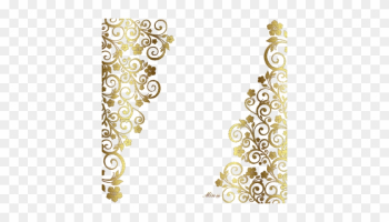 Vintage Floral Frame Vector Png Deco Png Floral Gold, - Gold Floral Pattern Png