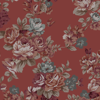 Vintage Floral Pattern in Earthy Tones Vintage Floral Pattern in Earthy Tones