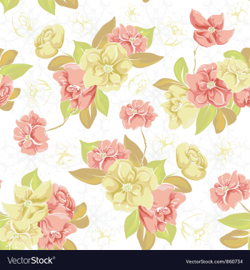 Vintage floral pattern vector image Vintage floral pattern vector image