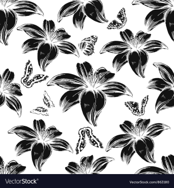 Vintage floral pattern vector image Vintage floral pattern vector image