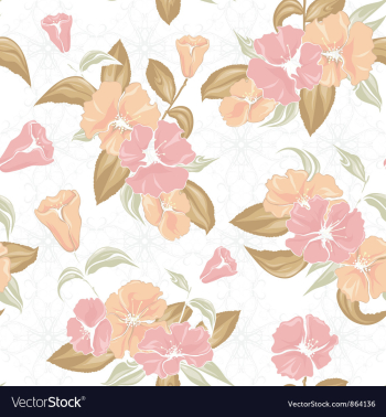 Vintage floral pattern vector image Vintage floral pattern vector image