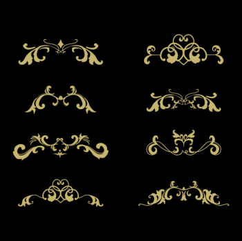 Vintage flourish ornament frame vector