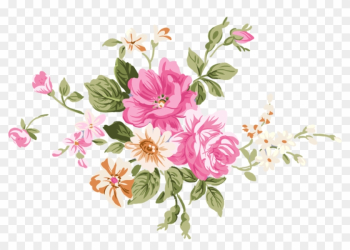 Vintage Flower Clipart Png - Chinese Painting Flower Png