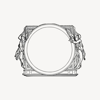 Vintage frame drawing, angel illustration | Free Vector Illustration - rawpixel