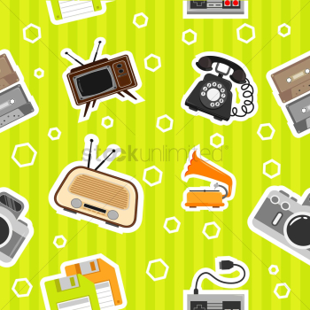Vintage gadgets background Vintage gadgets background