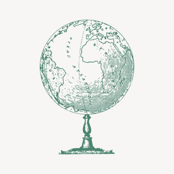 Vintage globe, geographic, education illustration | Free Photo Illustration - rawpixel