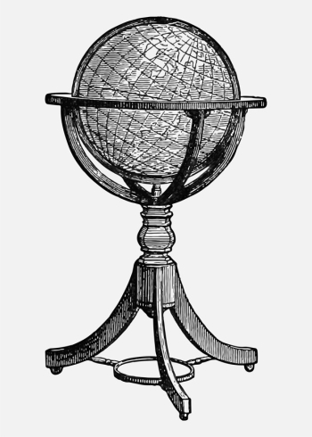 Vintage globe stand illustration Vintage globe stand illustration