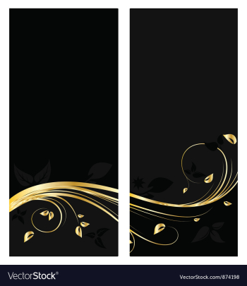 Vintage gold banner vector image
