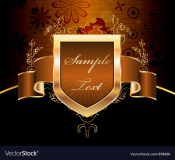 Vintage gold label vector image Vintage gold label vector image