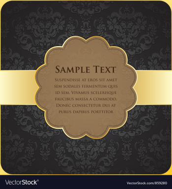 Vintage gold label vector image Vintage gold label vector image