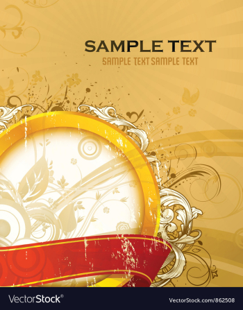 Vintage gold label vector image Vintage gold label vector image