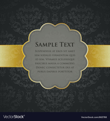 Vintage gold label vector image Vintage gold label vector image