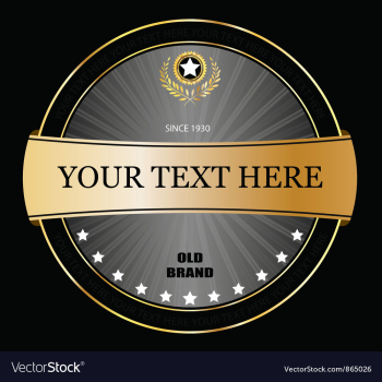 Vintage gold label vector image Vintage gold label vector image
