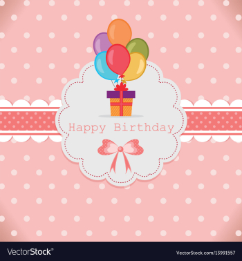  					Vintage happy birthday vector image														
