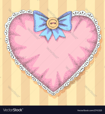  					Vintage heart vector image														